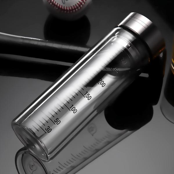 Portable Double Wall Glass Water Bottle With Strainer / Rubber Seal Durable