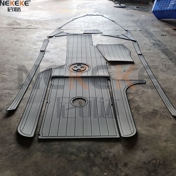 6mm Thickness UV Resistant Self-Adhesive Marine EVA Flooring Faux Teak Boat Deck Mat for 2012-2016 Malibu 22 MXZ