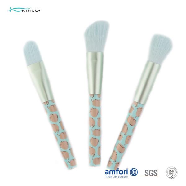 a escova plástica de mármore azul da composição 6pcs ajustou o cabelo de nylon com a caixa de empacotamento do PVC