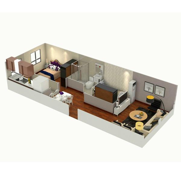 Zontop Modern Cheap Tiny Light Steel Expandable Assemble Concrete Glass Home Prefab Container Modular House