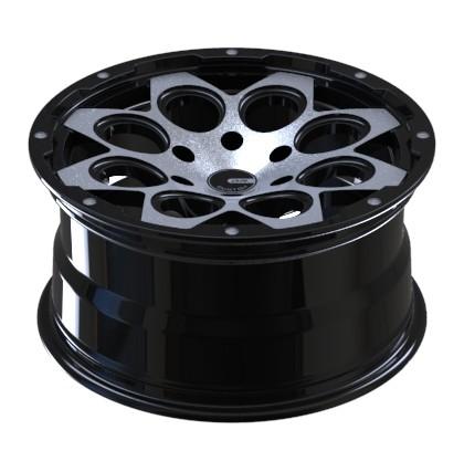 O caminhão de três partes forjou as rodas anota ET50 preto 17x9 5x135 PCD