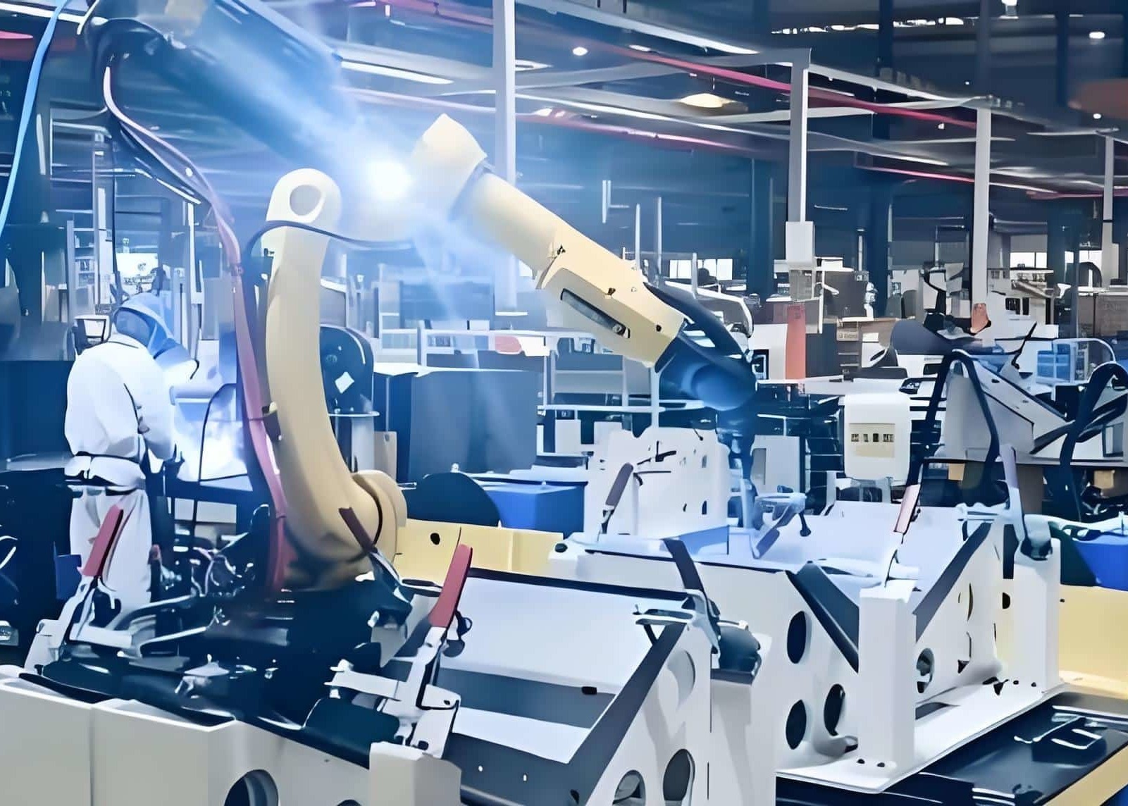 With Welding Torch Standard Robotic Welding Workstation In Engineering Machinery And Shipbuilding