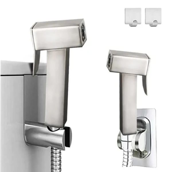 Horizontal Style ABS Toilet Hand Held Bidet Faucet Sprayer Set for Bathroom Cleaning