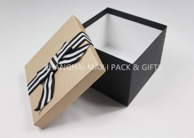 Tiny To Huge Xmas Gift Boxes Black And White For Gifts 7× 7× 4  Textured Art Paper Pasted