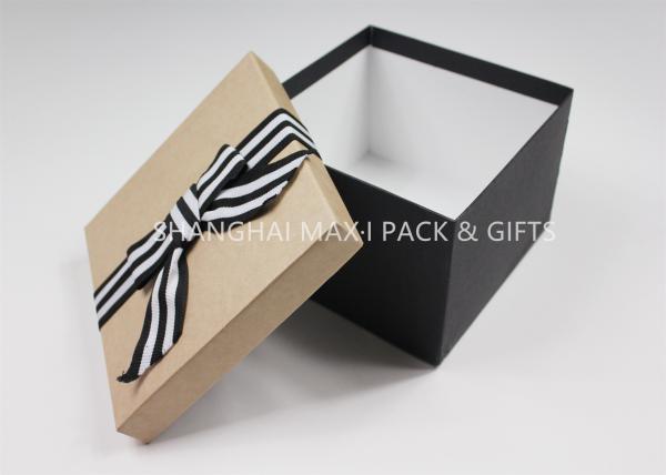 Tiny To Huge Xmas Gift Boxes Black And White For Gifts 7× 7× 4  Textured Art Paper Pasted