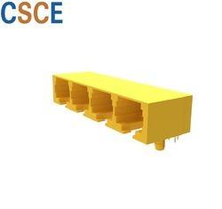 Gigabit Ethernet 10 Pin RJ45 Modular Jack Current Rating 1.5A With Post Tap Down Connector