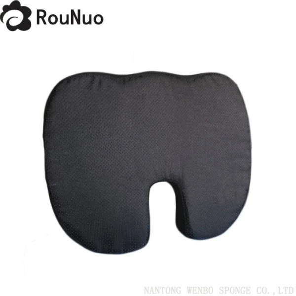 Gray Memory Foam Coccyx Orthopedic Comfort Seat Cushion with 100% Polyester Cover