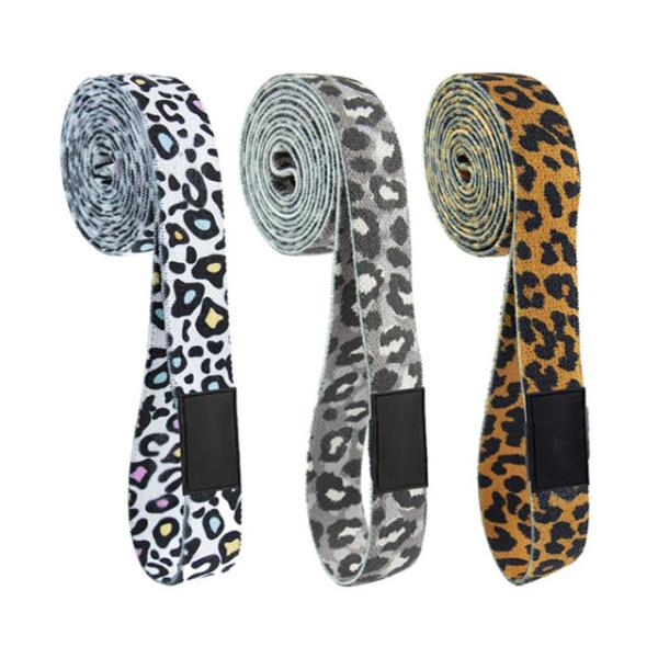 Leopard Print Workout Exercise Booty 208cm Resistance Bands Set For Pilates Sport Crossfit  Fitness Training