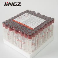 Approuvé par la CE, haut rouge, sans additif, tube simple, échantillon de sang sous vide, selon le vacuotiseur