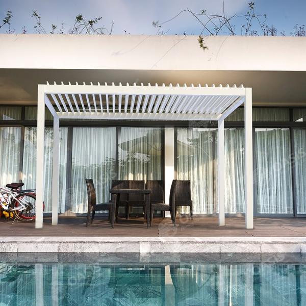 Light Duty Type Freestanding Aluminum Pergola Modern Designs Sun Protection