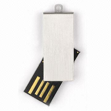 Plástico 512MB, 1GB, 2GB, del OEM memoria USB más pequeña 4GB con un casquillo AT-301B del eslabón giratorio