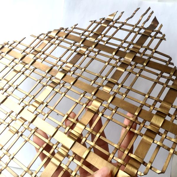 Popular Cabinets Decorative Wire Mesh Made In Stainless Steel Flat Wire