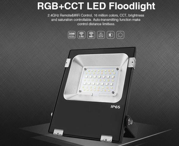 Milight Wifi IP65 20W RGB+CCT LED Floodlight 2.4G All color RGB and CCT adjustable 3000k 6000k LED light with IOS APP