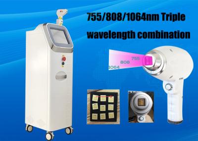 Unwanted Hair Removal Machine , Three Wavelength Non Channel Diode Laser Equipment