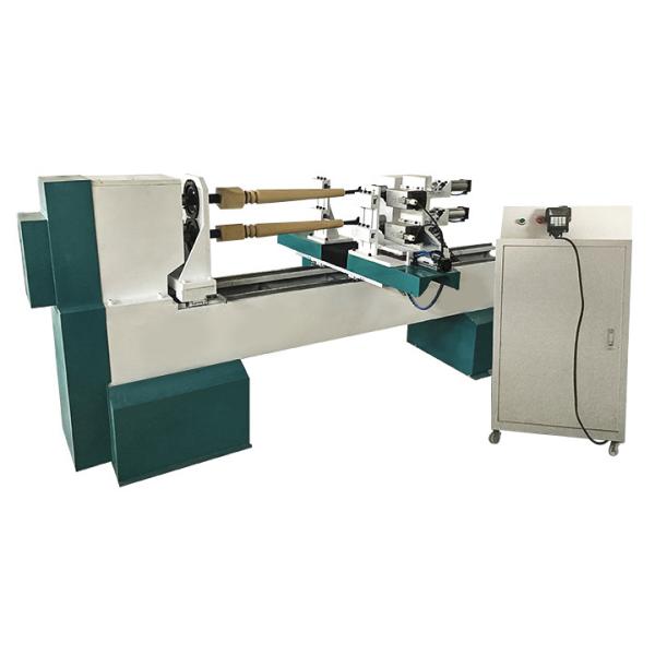 2 Spindles Double Axis Wood Turning Lathe For Chair Legs