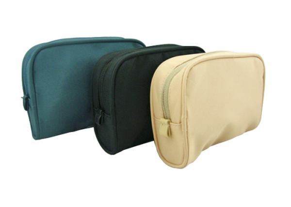 Light Brown / Green / Black Travel Accessory Bags In Strong Microfiber Material