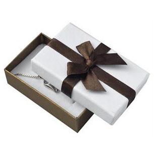 Decorative Gift Paper Ring Box , Custom Printed Jewelry Boxes White Foam Inside