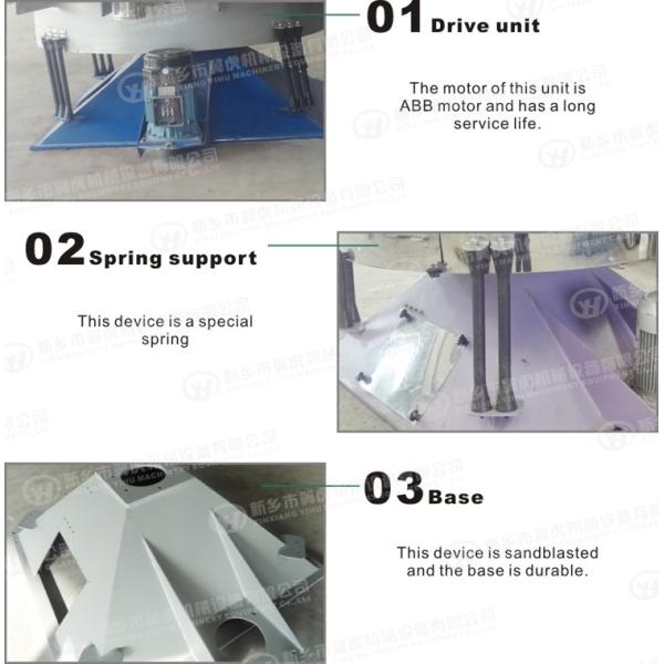 Bleach  Tumbler Powder Screening Equipment 1650*1850*1600mm Dimension