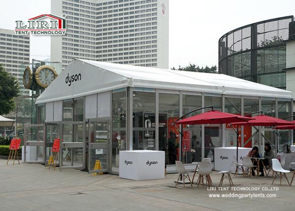 10x10m Exhibition Glass Wall Tent , Outdoor Event Tents with UV-resistant