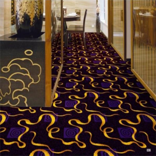 16 Colors PVC Commercial Flooring , Polypropylene Wilton Patterned Carpets