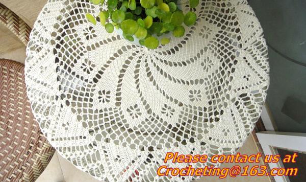 Handmade cotton lace crochet table cloth table runner American Rural nostalgia sofa cloth