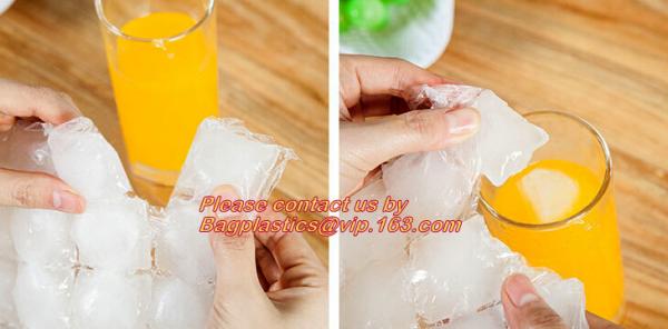 Food Grade Safety Disposable Plastic Ice Cube Bag for Making Ice Packs, Self-Seal Disposable plastic LDPE Ice Cube Bags