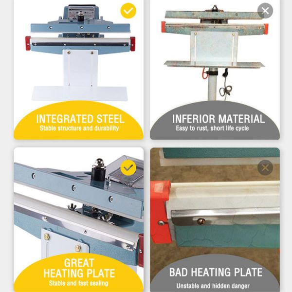 Hipac Pedal Sealer Machine for Plastics Packages Manual Foot Sealing Machine Multiple Sizes Available