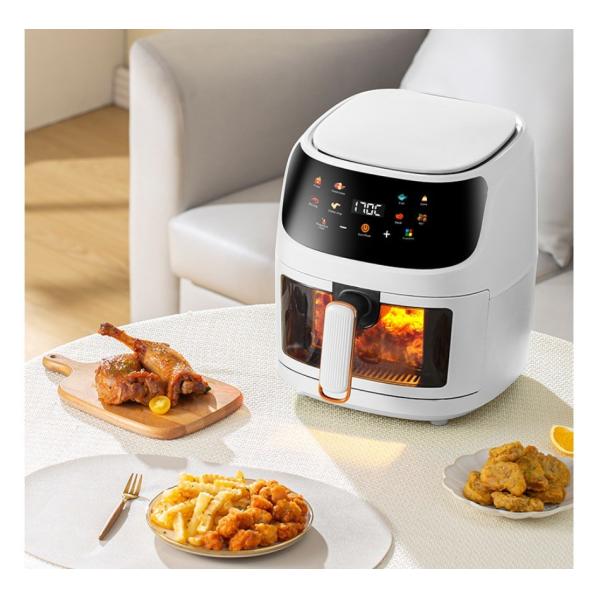 Intelligence Digital Electric Air Fryer with 8L Capacity and Stainless Steel Material