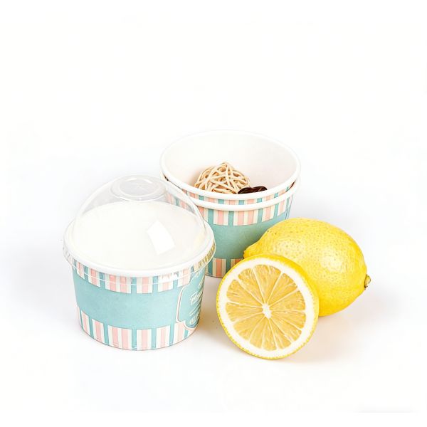 Double PE/PLA Coated Ice Cream Paper Bowl for Disposable Use