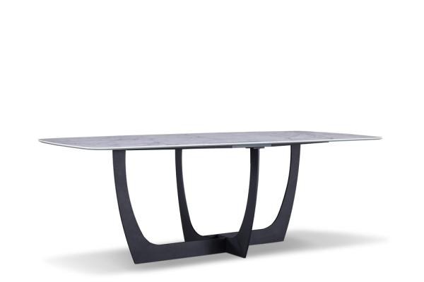 Ceramic Marble Top Counter Height Dining Table Set With Metal Base