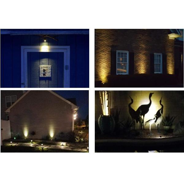 Автоматический на солнечном ландшафте делает центром внимания алюминий 1W 200lm теплый белый