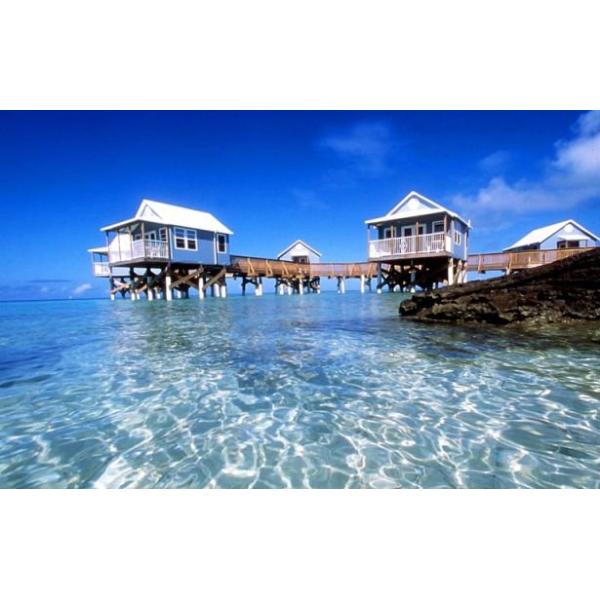 Pavillon préfabriqué de preuve d'ouragan, Chambre en bois préfabriquée de pavillon d'Overwater