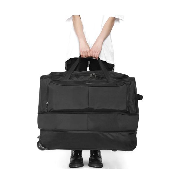 Gran capacidad 95-135 litros Bolso de bolsillo expandible con ruedas