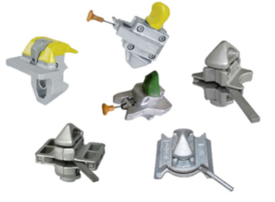 Cerradura giratoria intermedia para contenedor de carga