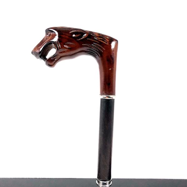Finely Craft Antique Wooden Umbrella Handle Animal Design With No Burrs