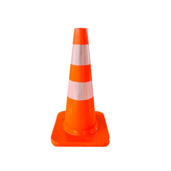 100% 45cm 1.05kgs Virgin PVC Traffic Cone for Traffic Management Flexible Orange Green and High Visibility