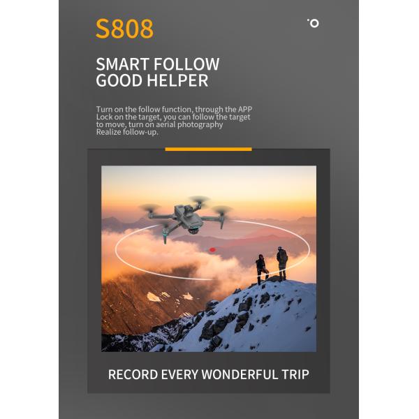 3km Range S808 Drone With 8k Camera 5g Wifi 3 Axis Eis Gps Long Distance 3km Brushless Motor Foldable Quadcopter Drones