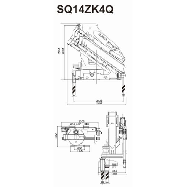 14 Ton Knuckle Boom Truck Crane For Lifting Heavy Things