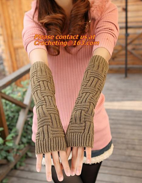 Winter Warm Imitation Rabbit Faux Fur Women Gloves Knitted Patchwork Waist Gloves half Finger Gloves