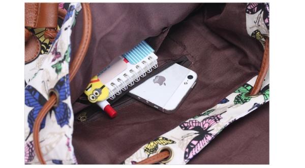 European and American summer new printing canvas backpack female