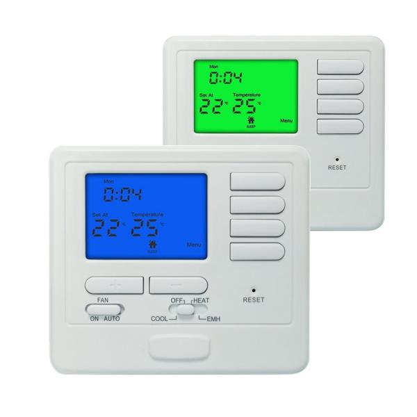 Aquecimento digital do termostato da bomba de calor do condicionador de ar de 24VAC LCD e termostato refrigerando da sala prendida