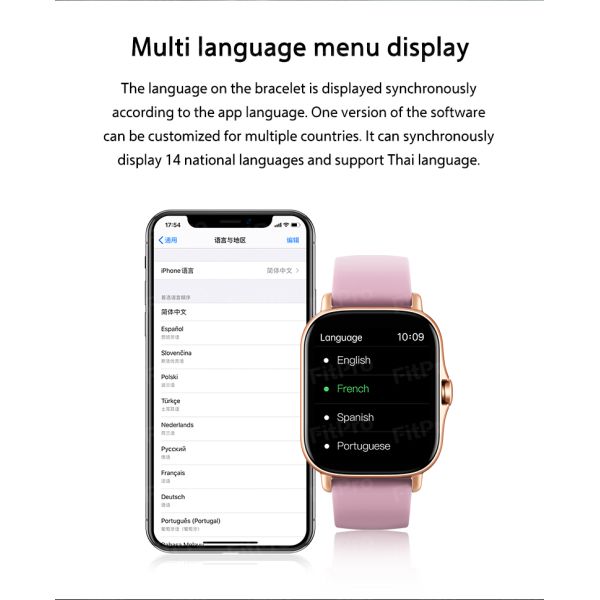 Eraysun Y13 Smart Watch Square 1.69 Inch TFT Display Fitpro for Call Heart Rate Sleep Monitor Unisex Alloy Case Magnetic
