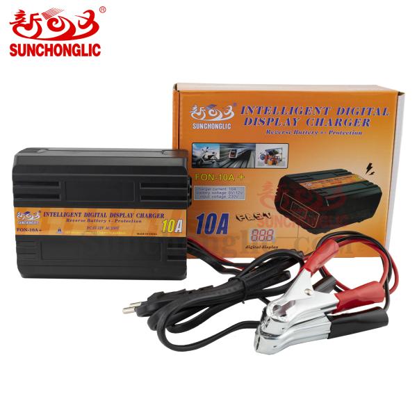 PWM-controlled Three-stage AGM GEL Battery Charger with 6V/12V Charging Voltage and 10A Current for Lead Acid Car Batteries