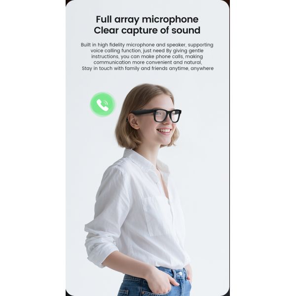 AI Sports Glasses Half-Frame Design G5 Smart Glass Al-Powered Translation