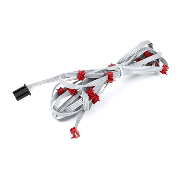 8 Pin 10 Pin Male Flat Cable Assembly IDC Ribbon Cable Red Micro Match Connector