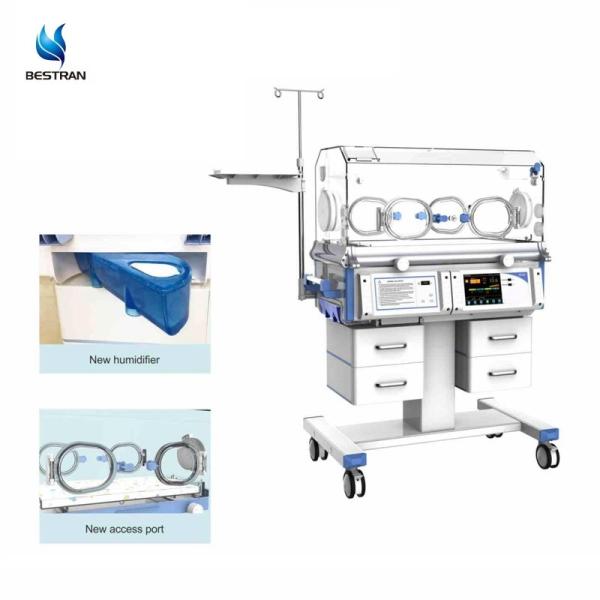 8' Color Touch Screen Medical Newborn Incubator With Skin Temperature Graph Trends