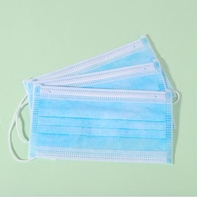 Blue 3 Ply Sterile Disposable Protective Mask With Earloop 17.5x9.5x14.5cm