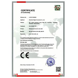 Shenzhen Rigoal Connector Co.,Ltd. Certifications