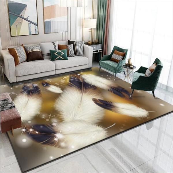 Feather Living Room Floor Carpets North European Crystal Velvet Sofa Bedroom Carpets