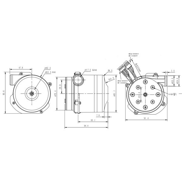 92mm 12.5Kpa Medical Air Blower With CE/REACH/ETL Certification